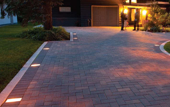 Integrated driveway lights